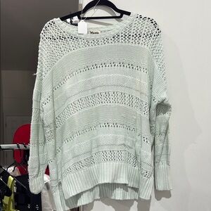 Show Me Your MuMu Light Green Knit Sweater